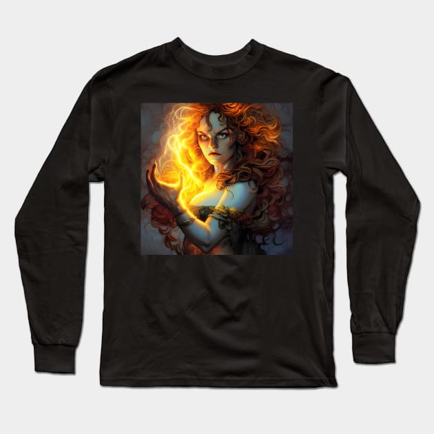 Sorceress Long Sleeve T-Shirt by TheWombatsDen